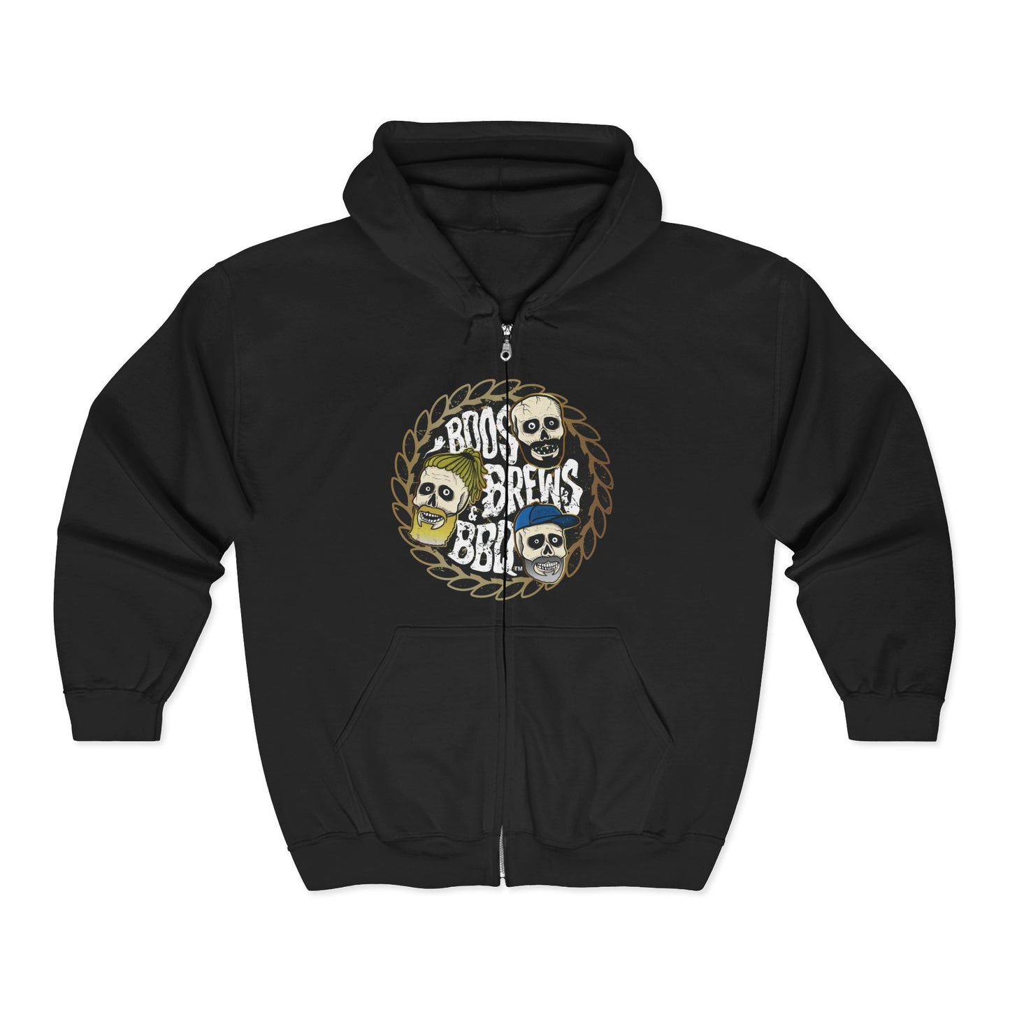 Official Boos Brews & BBQ Unisex Heavy Blend™ Full Zip Hooded Sweatshirt