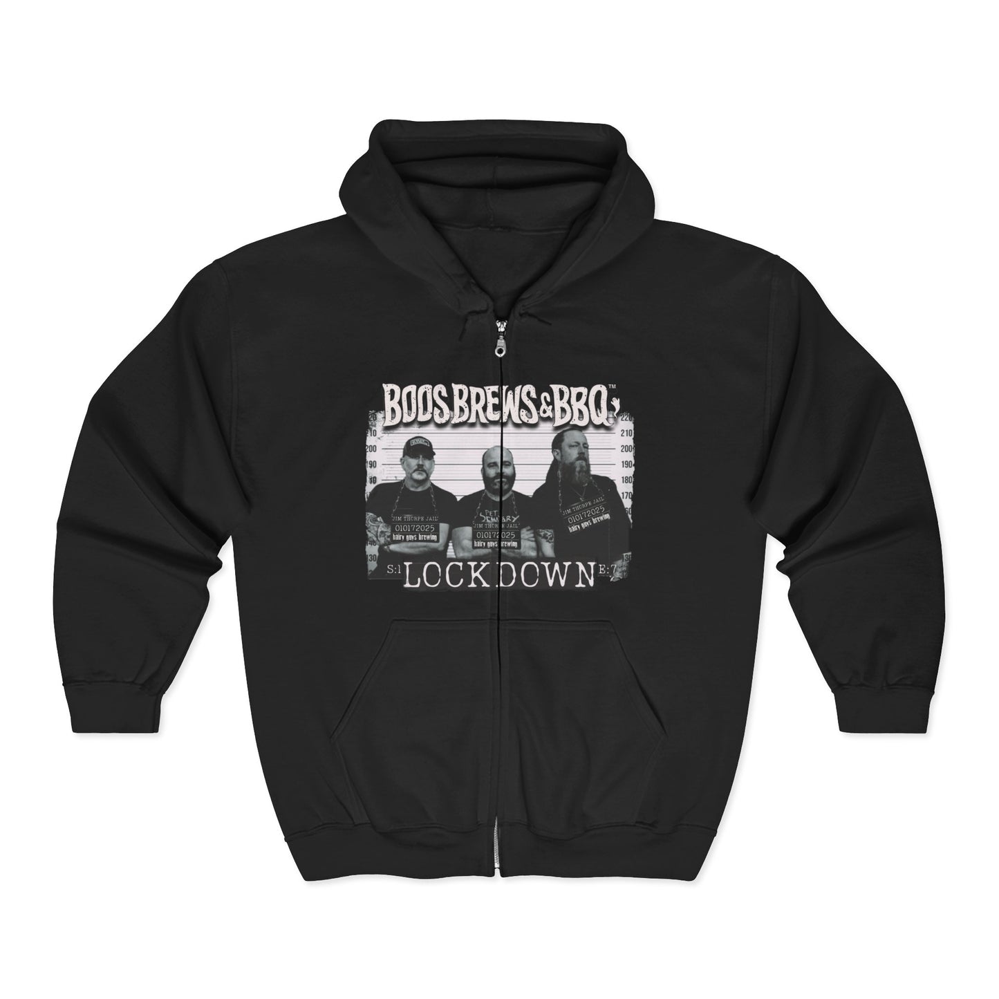 Jim Thorpe Lockdown Official Boos Brews & BBQ Unisex Heavy Blend™ Full Zip Hooded Sweatshirt
