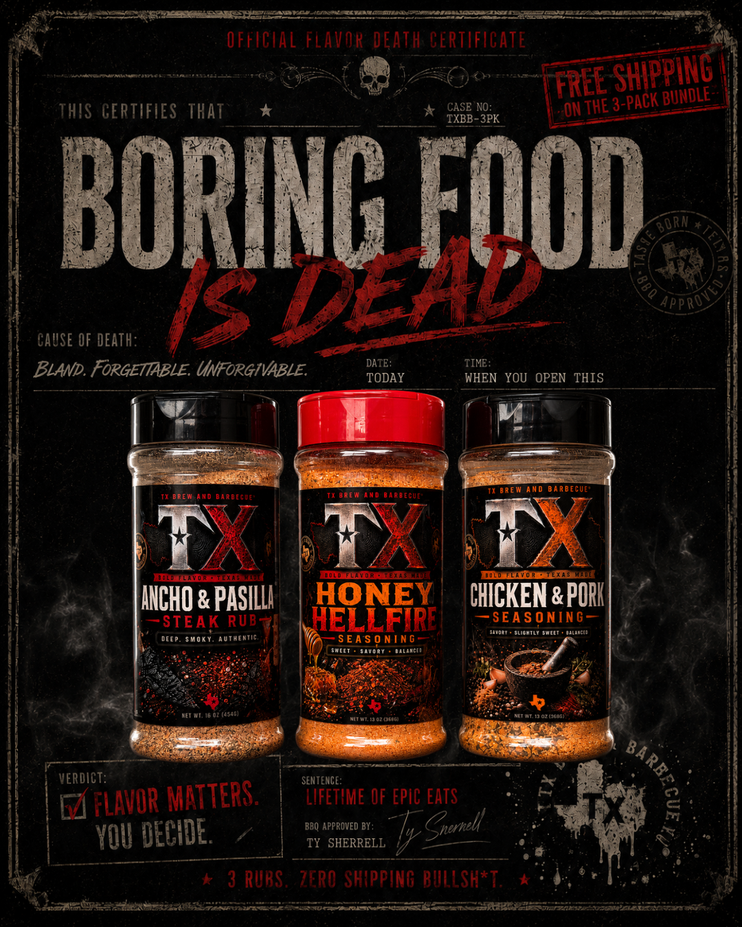TX Brew & Barbecue Bundle | 3 Texas-Made Rubs