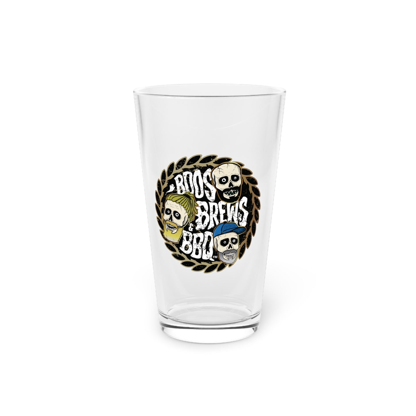 The Official Boo's Brews & BBQ Pint Glass, 16oz