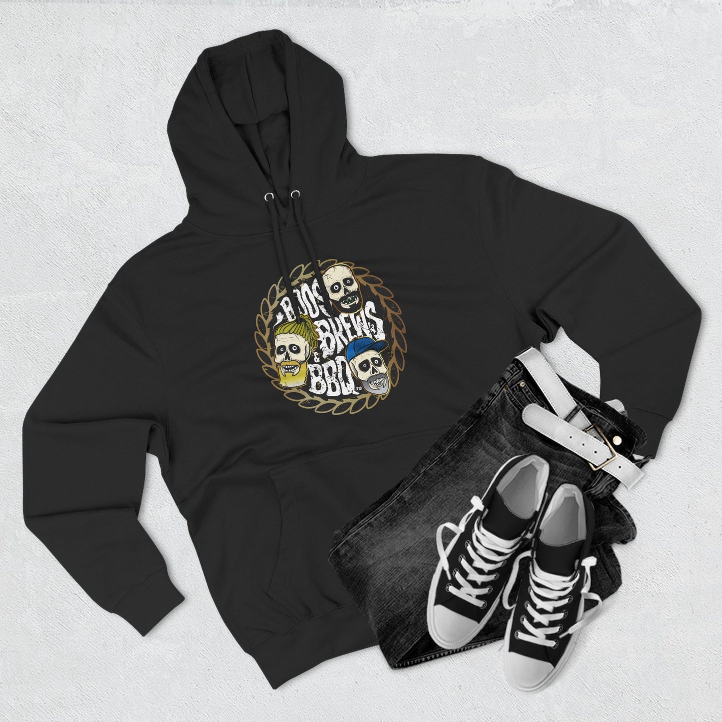 The Official Boo's Brews & BBQ Three-Panel Fleece Hoodie