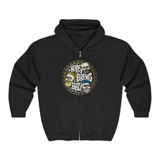Official Boos Brews & BBQ Unisex Heavy Blend™ Full Zip Hooded Sweatshirt